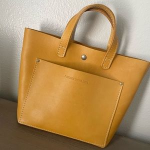Portland Leather Goods Yellow Crossbody Mini Tote